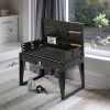 "All-Terrain Folding Grill - Windproof Durable Design with 3 Height Adjustments for Backpacking & Picnics"