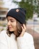 HAAKWEAR Theta-Stitch Cuffed Beanie - Designed and Made in USA (Patent Pending Design) - Charcoal Black