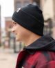 HAAKWEAR Theta-Stitch Cuffed Beanie - Designed and Made in USA (Patent Pending Design) - Charcoal Black