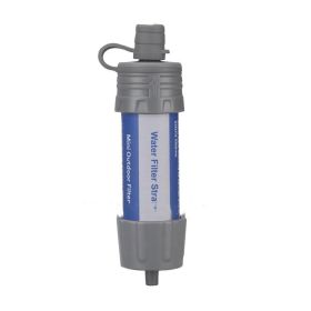 Mini Portable Filter With Water Purifier Straw (Option: Grey)