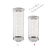 BBQ Cage Stainless Steel Rolling Grilling Basket for Use Outdoor