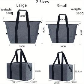 Multi-Purpose Cooling Carrier – 5.28 Gallon Foldable Bag for Picnics, BBQs & Supermarket Runs (Color: Gray)