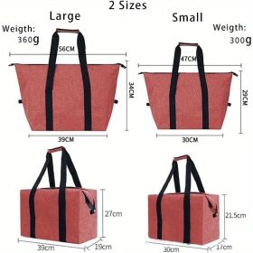 Multi-Purpose Cooling Carrier – 5.28 Gallon Foldable Bag for Picnics, BBQs & Supermarket Runs (Color: Red)