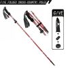 "Professional Adjustable Hiking Sticks - 5-Section Compact Design, Secure Flip-Lock - Men/Women Outdoor Gear"