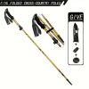 "Professional Adjustable Hiking Sticks - 5-Section Compact Design, Secure Flip-Lock - Men/Women Outdoor Gear"