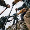 "Professional Adjustable Hiking Sticks - 5-Section Compact Design, Secure Flip-Lock - Men/Women Outdoor Gear"